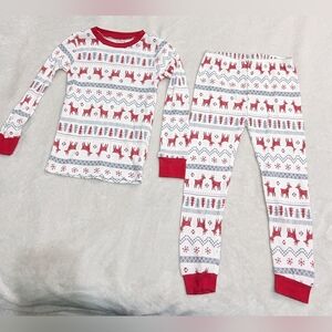 Carter's Red and White Reindeer Pajama Set Toddler 4T
